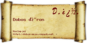 Dobos Áron névjegykártya