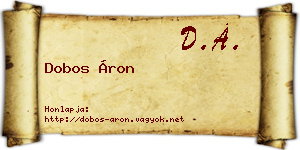 Dobos Áron névjegykártya