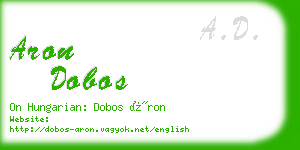 aron dobos business card